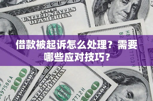 北京借款被起诉怎么处理？需要哪些应对技巧？